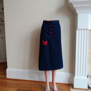 Fantastic Denim Skirts wth Butterfly Embellishment